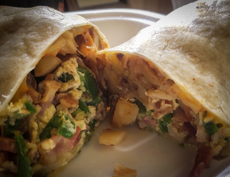Breakfast Burrito with Jalapenos